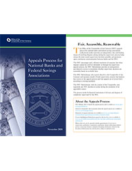 Appeals Process for National Banks and Federal Savings Associations Cover Image