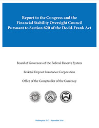 Report to the Congress and the Financial Stability Oversight Council Pursuant to Section 620 of the Dodd-Frank Act Cover Image