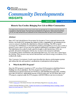 Community Affairs Insights: Historic Tax Credits Cover Image