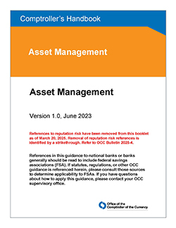 Comptroller's Handbook: Asset Management Cover Image
