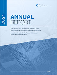 Report to Congress on Preserving and Promoting Minority Depository Institutions 2021 Cover Image